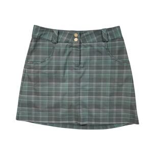 Nike Skort Womens 4 Multi Golf Dri Fit Plaid A Line Pockets Inner Shorts Skirt